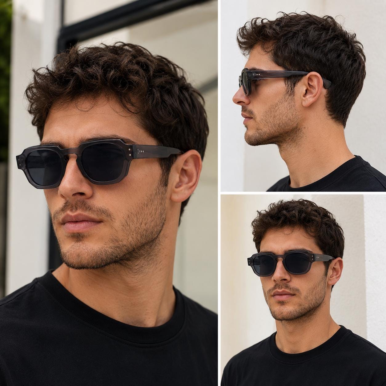 Retro Square Sunglasses | Premium UV400 Fashion Eyewear | Unisex Designer Style