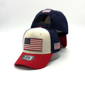 The 3D Puff Embroidered American Flag Hat, Red White Blue Performance Snapback Cap