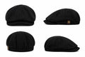 Charcoal Herringbone Newsboy Cap | Classic Tweed Ivy Flat Cap