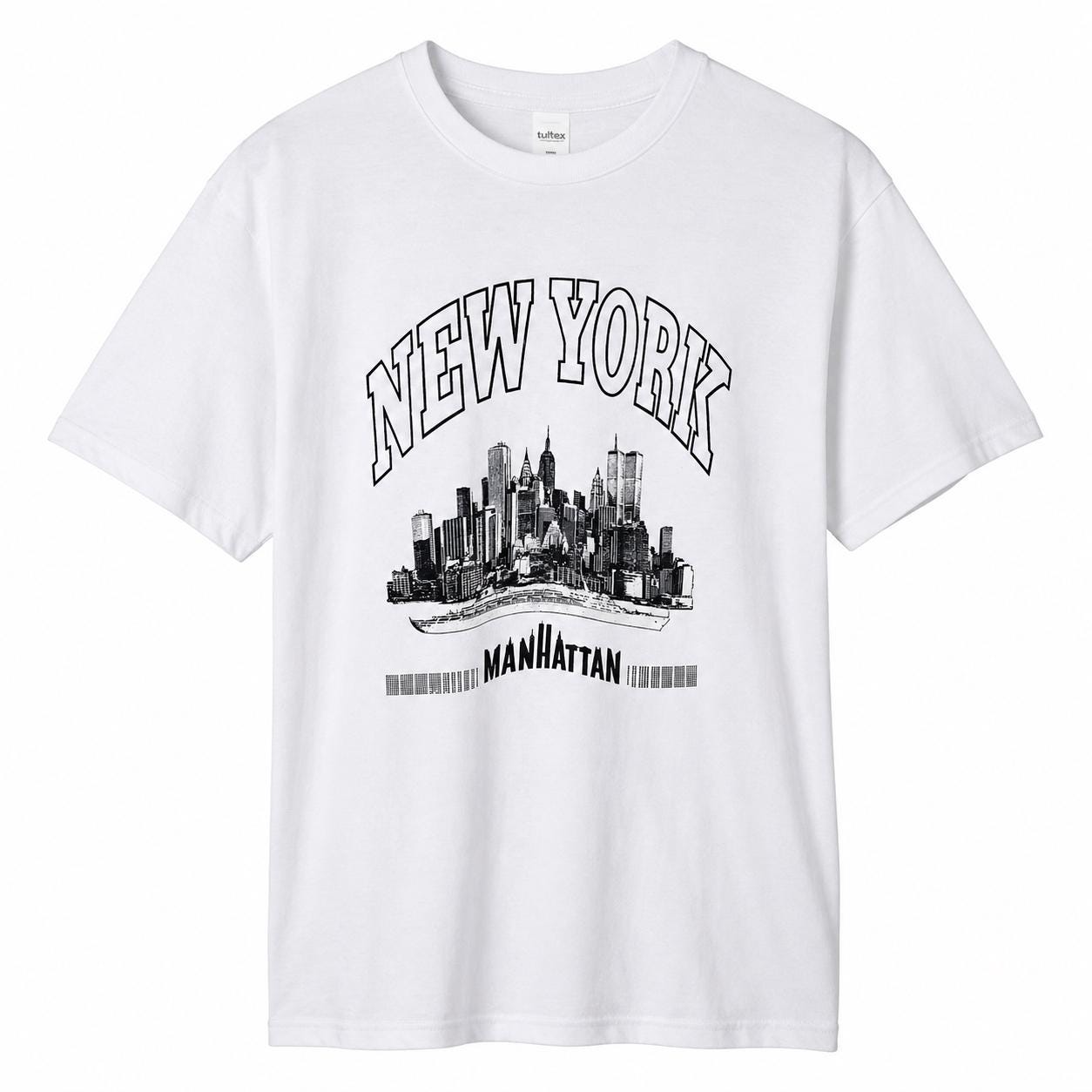New York Manhattan Skyline Graphic T-Shirt | NYC Vintage Style Tee | Unisex New York City Souvenir Shirt