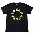 Los Angeles Circular Gold Graphic T-Shirt | Black Unisex LA Tee