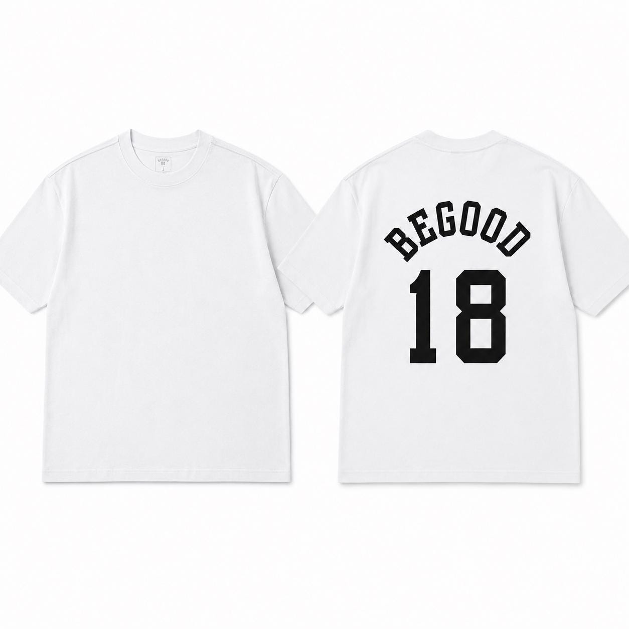 Oversized Vintage Wash T-Shirt | BEGOOD 18 Varsity Graphic Streetwear Tee