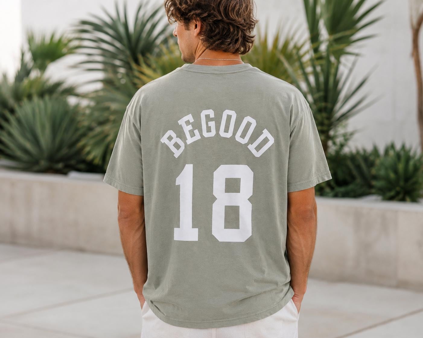Oversized Vintage Wash T-Shirt | BEGOOD 18 Varsity Graphic Streetwear Tee