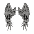 Rhinestone Angel Wing Iron-On Decal | Crystal Wing Applique | Hot Fix Bling Transfer for Jackets, Hoodies, T-Shirts & DIY Fashion