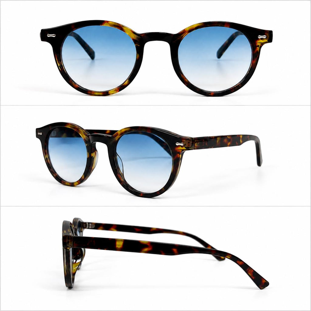 Classic Round Polarized Sunglasses | Vintage Acetate Style | UV400 Unisex Fashion Shades | Chapeau by Jess