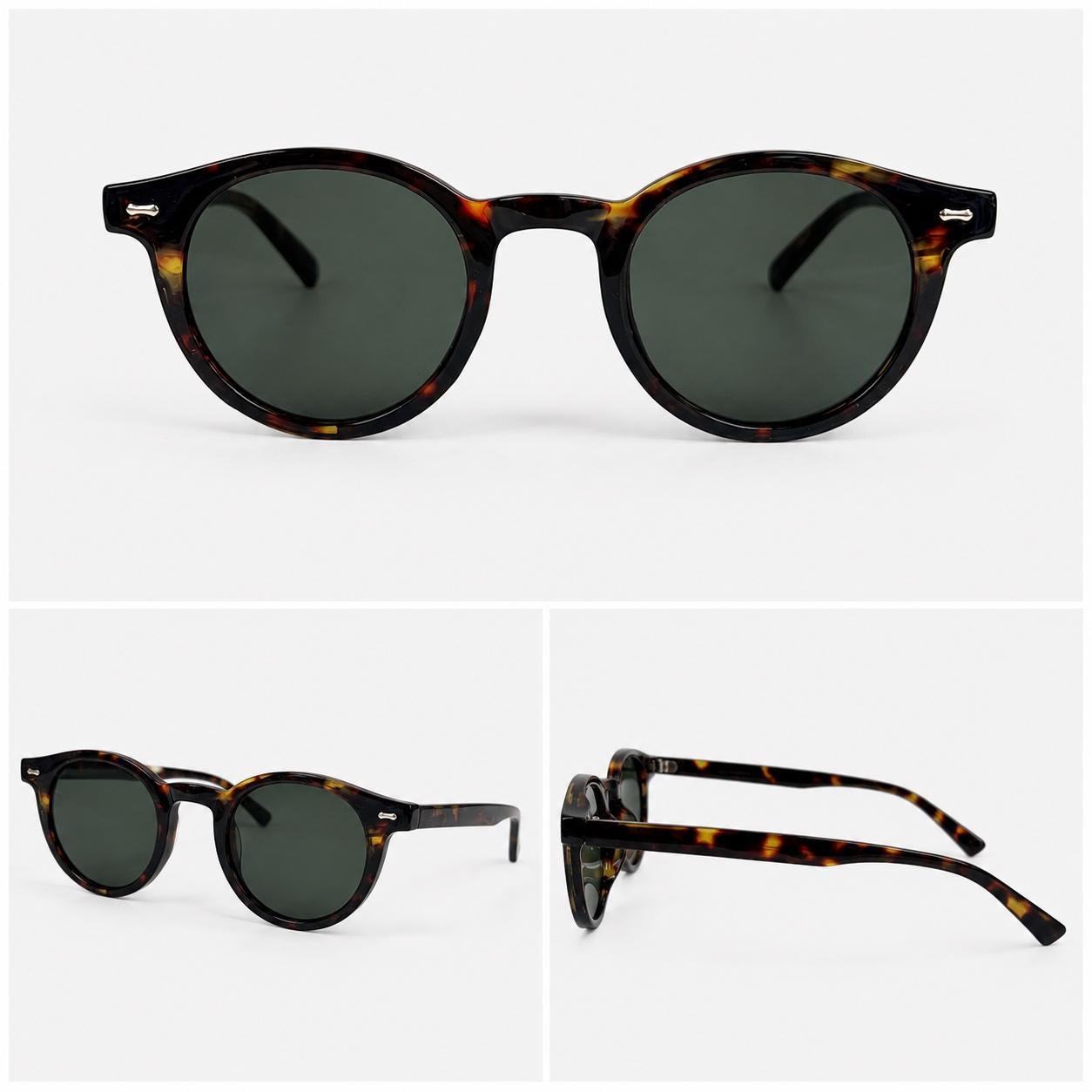 Classic Round Polarized Sunglasses | Vintage Acetate Style | UV400 Unisex Fashion Shades | Chapeau by Jess