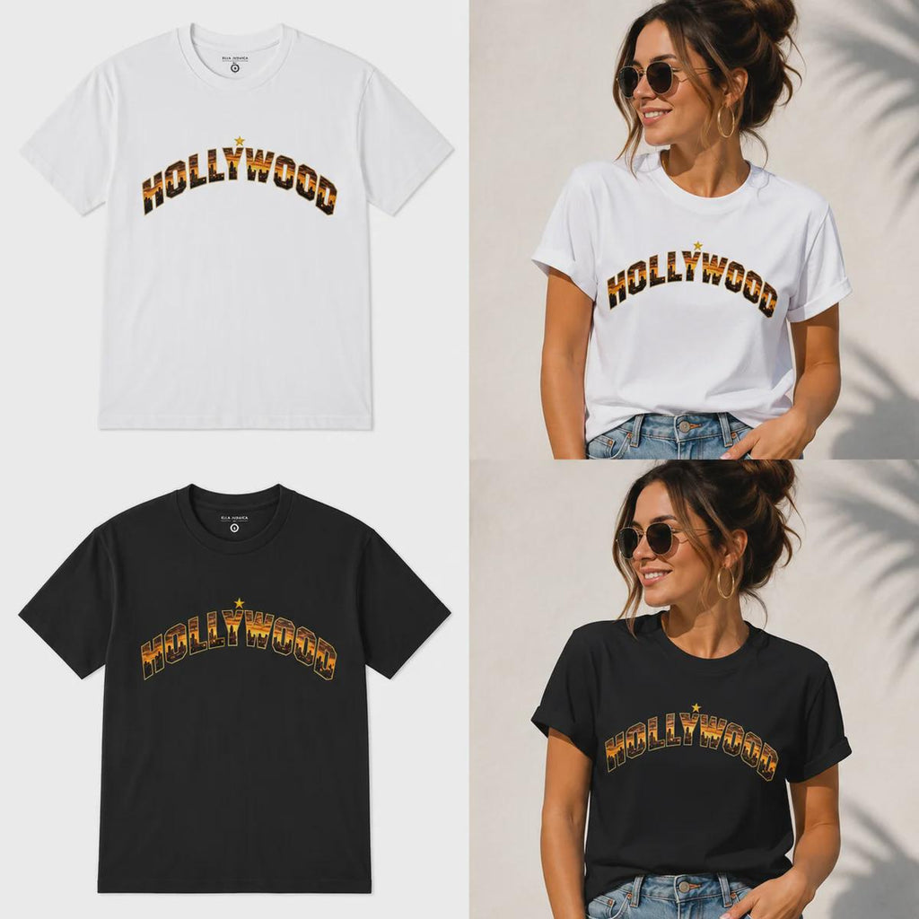 Hollywood Vintage Graphic T-Shirt | Classic Los Angeles Tourist Tee | Premium Unisex Cotton Shirt