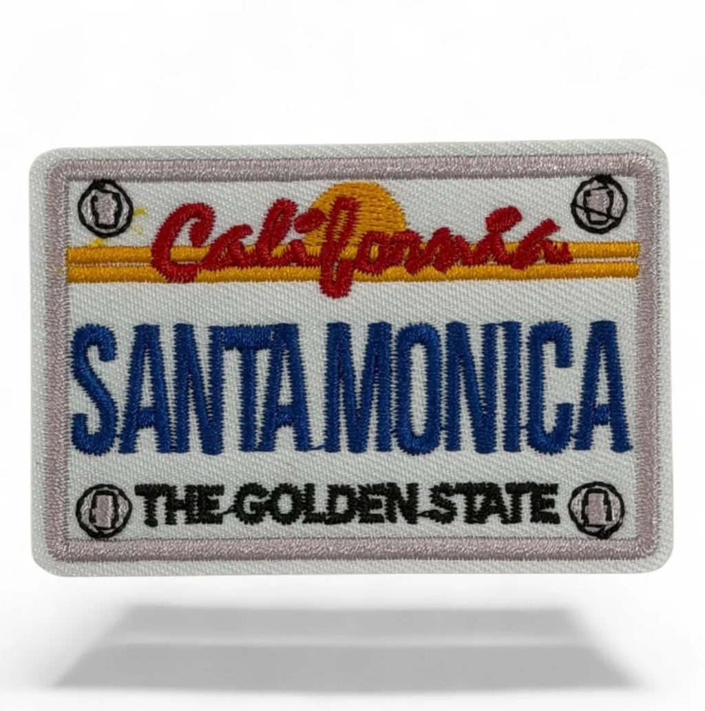 California City License Plate Embroidered Iron-On Patch – Santa Monica, San Diego, Santa Barbara & San Francisco – 2” Wide Trucker Hat Patch