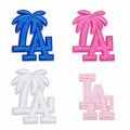 Los Angeles LA Palm Tree Iron-On Embroidered Patch – Tourist Travel Applique for Hats, Jackets, Backpacks & Jeans (2" Tall)