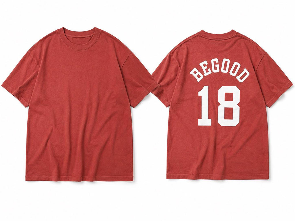 Oversized Vintage Wash T-Shirt | BEGOOD 18 Varsity Graphic Streetwear Tee