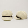 Unisex Woven Baker Boy Cap with Buckle Strap | Lightweight Summer Hat