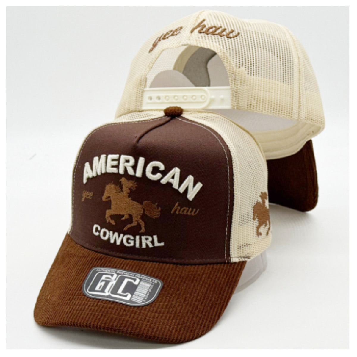 American cow-girl brown cap