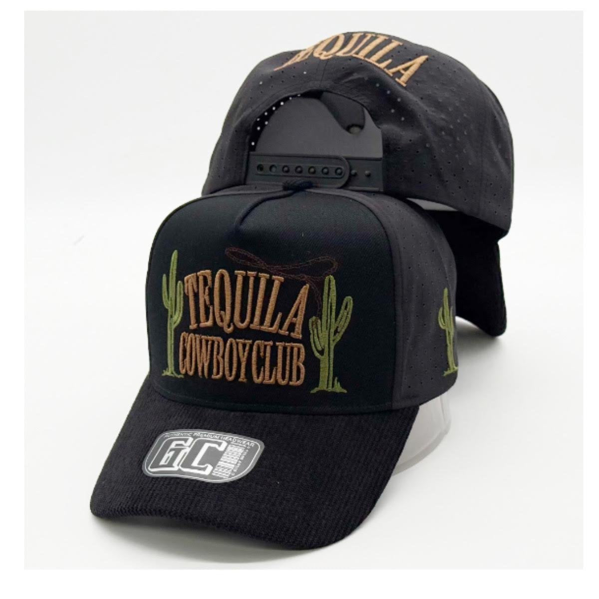 Tequila Cowboy Club trucker cap in black and tan